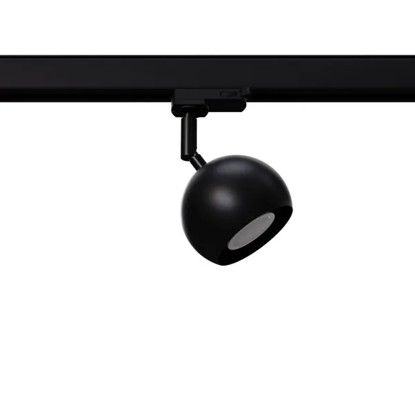 TRACK SPOTLIGHT 3 PHASE MOVABLE OCULARE BLACK GU10 3000K 7W 510LM image 1