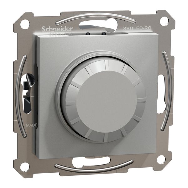 Asfora Swivel Dimmer for LED Lamps and Capacitive Load, RC 370W, Frameless, ALUMINUM image 1