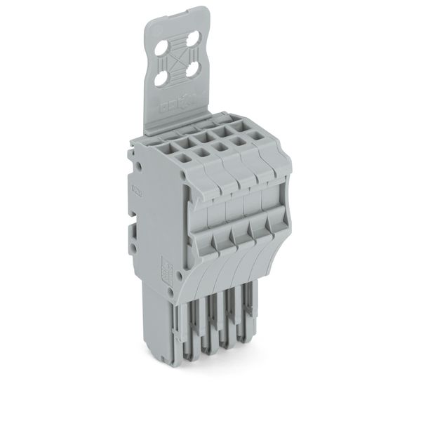 1-conductor female connector Push-in CAGE CLAMP® 1.5 mm² gray image 1