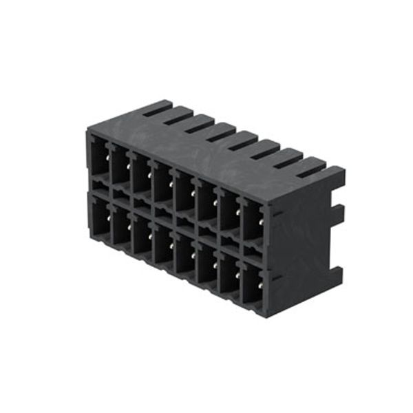 PCB plug-in connector, male header, closed side, THT/THR solder connection, 3.81 mm, Number of poles: 12, 90°, Solder pin length (l): 1.5 mm, tinned, black, Tape image 2