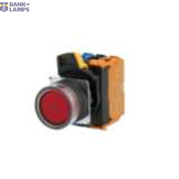 Pushbutton A22NL Ã˜22, bezel plastic, FULL GUARD, MOMENTARY, CAP COLOR Transparent RED, LED RED, 1NC, 200-240 VAC A2223152F image 1