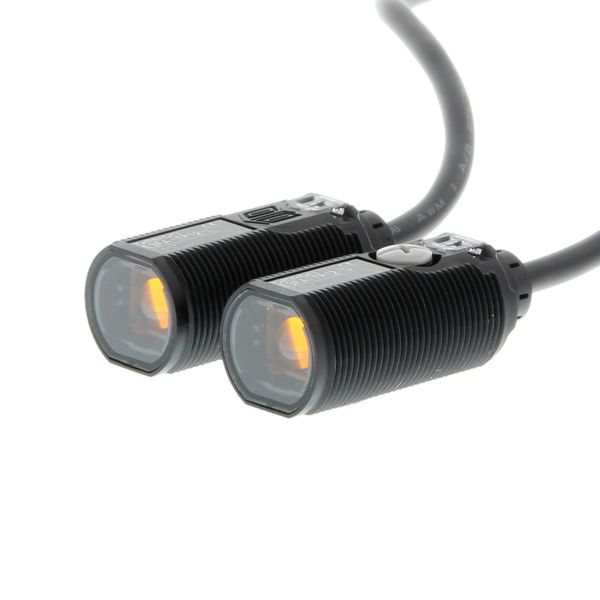 Photoelectric sensor, M18 threaded barrel, plastic, infrared LED, thro E3FA0049M image 1