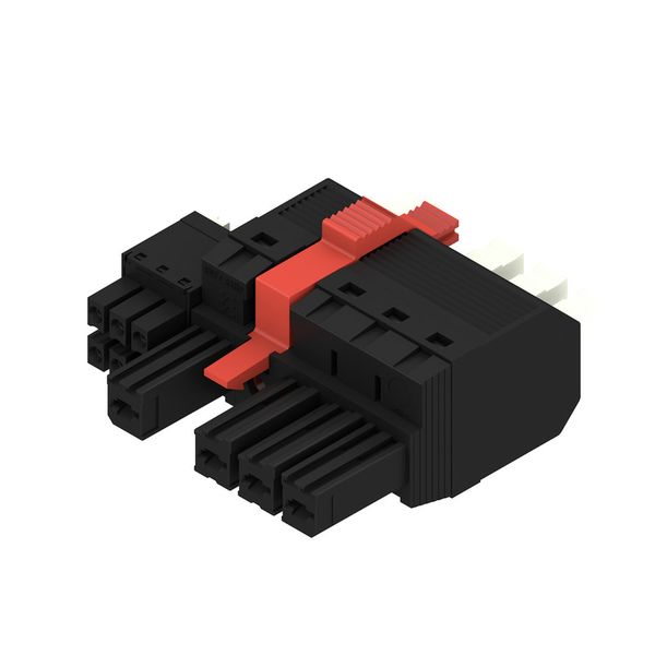 PCB plug-in connector, female plug, 7.62 mm, Number of poles: 4, 180°, PUSH IN with actuator, Clamping range, max. : 6 mm², Box image 2