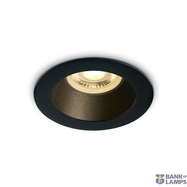BLACK GU10 10W BLACK REFLECTOR DARK LIGHT image 1