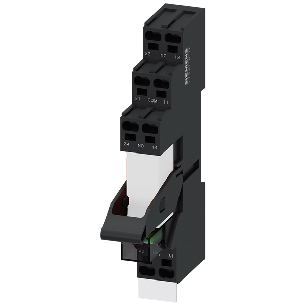 Plug-in relay complete unit 24 V DC, 2 CO, LED module red base image 1
