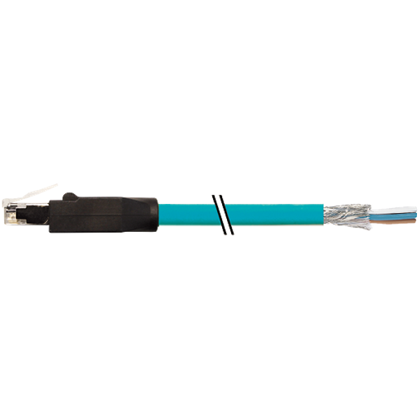 RJ45 male 0° shielded with cable, Gigabit TPE SF/UTP CAT5e 30m image 1