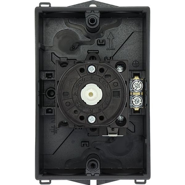 T0-3-8342/I1/SVB Main switch, T0, 20 A, surface mounting, 3 contact unit(s), 6 pole, Emergency switching off function, With red rotary handle and yellow locking ring, image 5