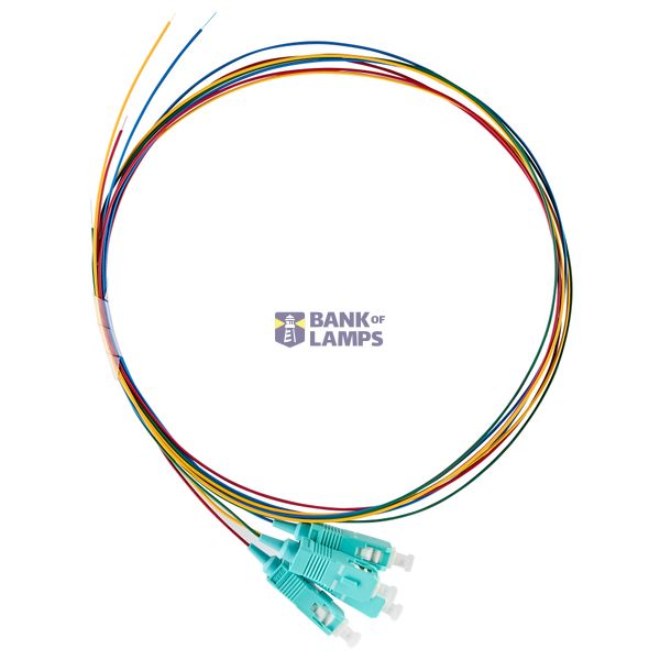Pigtail fiber optic FTTH SC/UPC, 50/125 μm, OM3, 1.0 m, 4 pcs. image 1