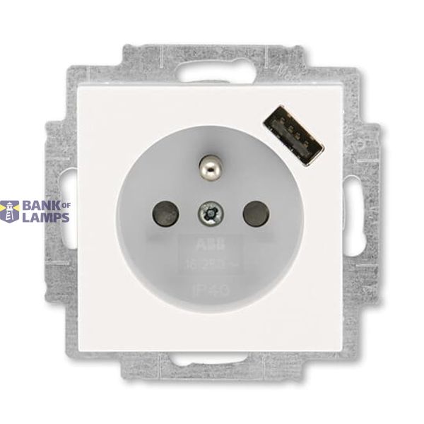 5569H-A02357 68 Single socket outlet with USB image 1