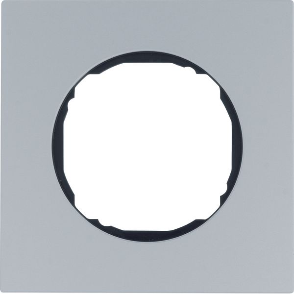 Frame 1gang, flat, R.8, aluminium image 1