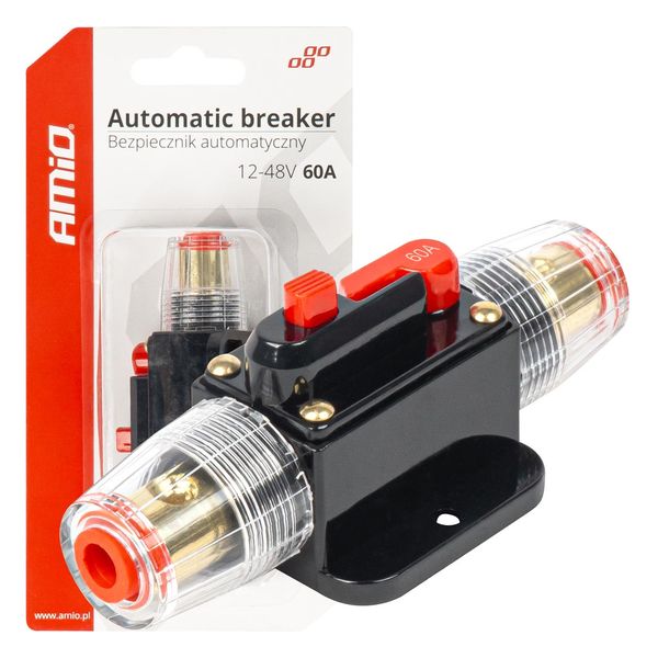 Automatic car fuse, circuit breaker 12-48V 60A AMIO-03819 image 1