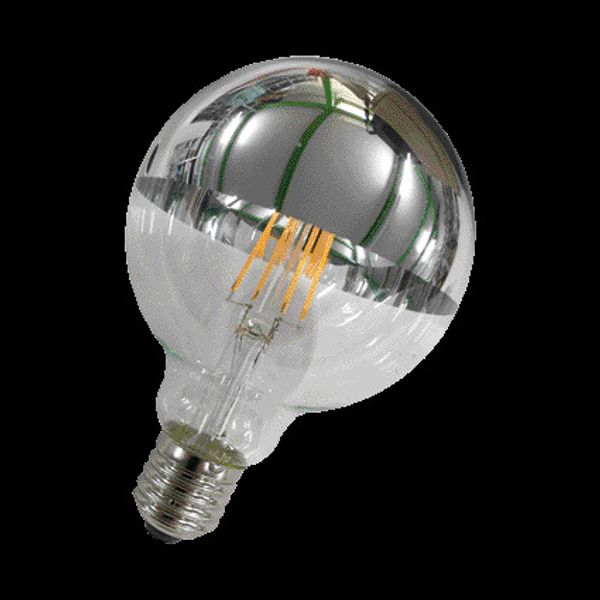 LED Filament G95 E27 240V 4W 2700K TM Silver DIM image 2