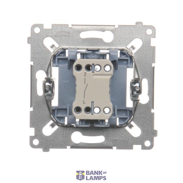 Double intermediate switch, 10AX, white matt image 1
