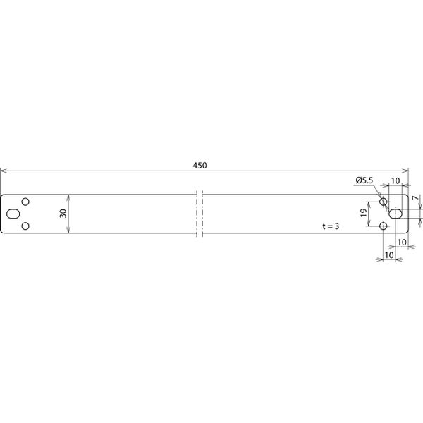 HVI Ex busbar 500 connecting brace f. conductor holder spacings of 500 image 2