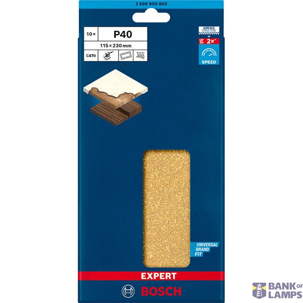 EXPERT C47 Sandpaper with 14 holes for Orbital Sanders 115 x 23 mm, G 4 1-pc image 2