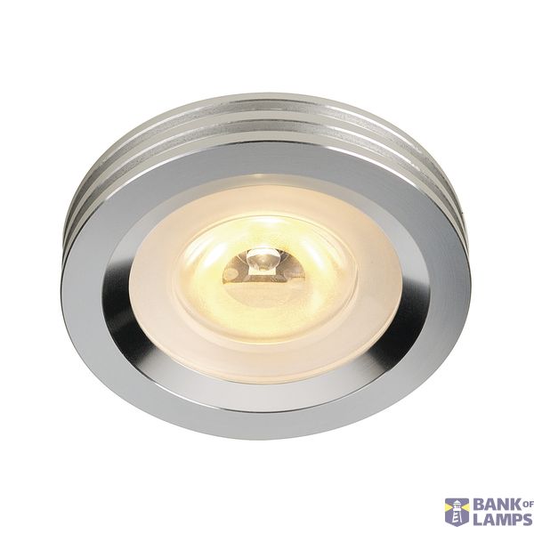 LED ALUMINIUM downlight, round , alu brushed, 3W LED, warm white, 3200K image 1