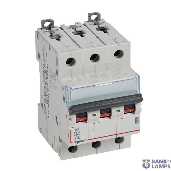 MCB - DX³ 6000 - 10 kA - 3P - 400 V~ - 4 A - D curve image 2