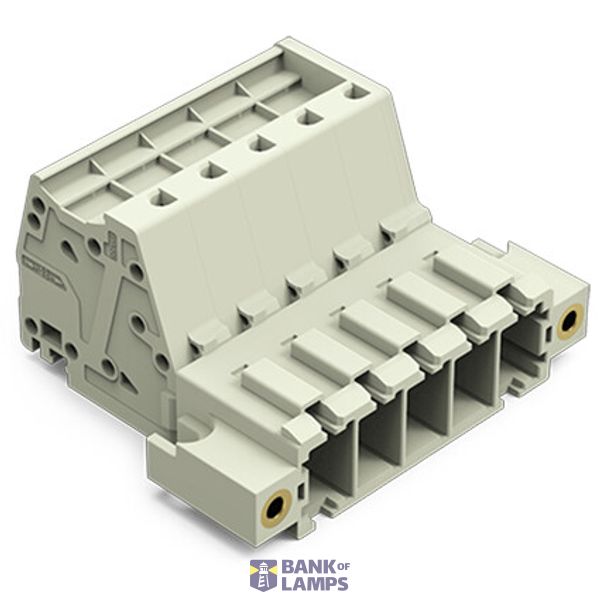 1-conductor male connector Push-in CAGE CLAMP® 10 mm² light gray image 1