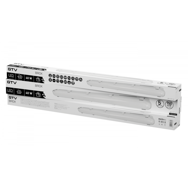 Hermetic LED luminaire BROX, 23-40 W, 3450-6000 lm, 4000K, AC220-240V, IP65, 120 cm image 2