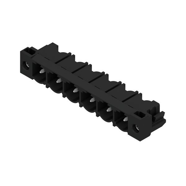 PCB plug-in connector, male header, Flange, THT solder connection, 7.62 mm, Number of poles: 6, 90°, Solder pin length (l): 3.2 mm, tinned, black, Box image 2