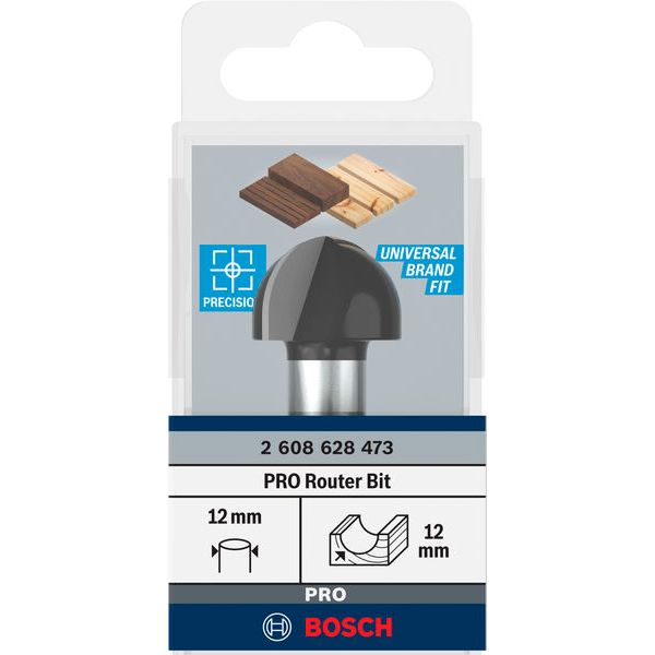 Core box bit, 12 mm, R1 12 mm, D 24 mm, L 15.9 mm, G 57 mm image 2