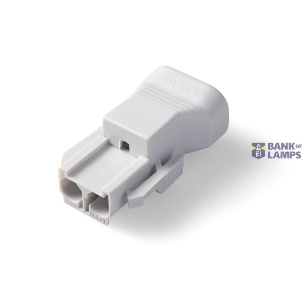 Coupler 2-p plug, str-rel, low, grey image 1