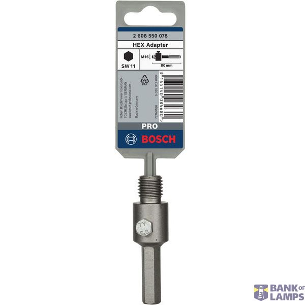 Hex shank for core cutters with M16 11 mm, 80 mm image 2