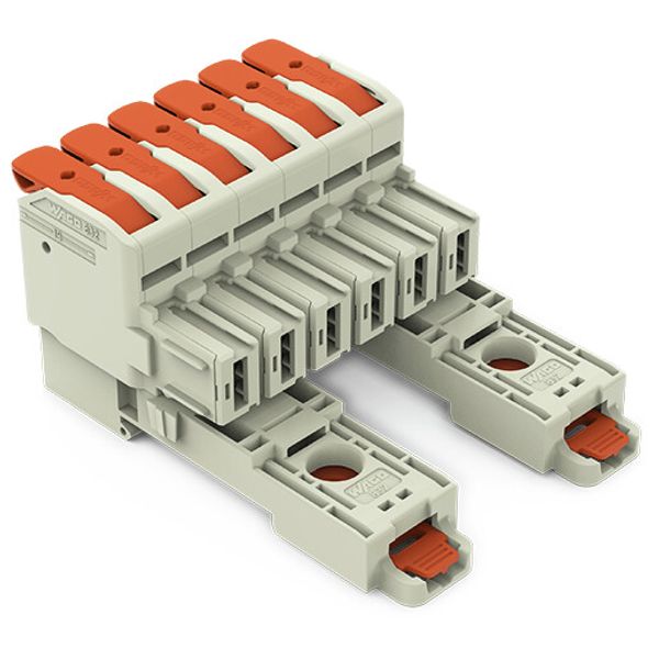 1-conductor female connector lever Push-in CAGE CLAMP® light gray image 1