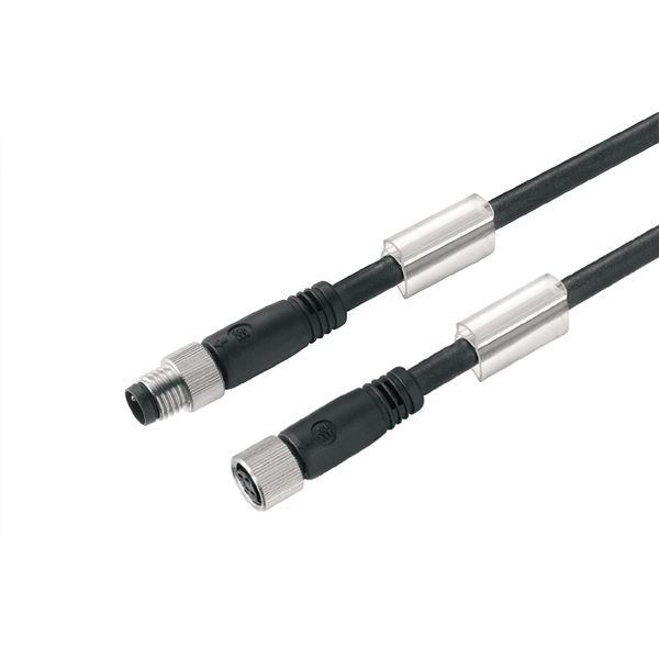 Sensor/actuator line, Connecting line, M8 / M8, Number of poles : 4, 1.5 m, pin, straight - socket, straight, Shielded: No, LED: No, Sheath material: PUR, Halogen: No image 1