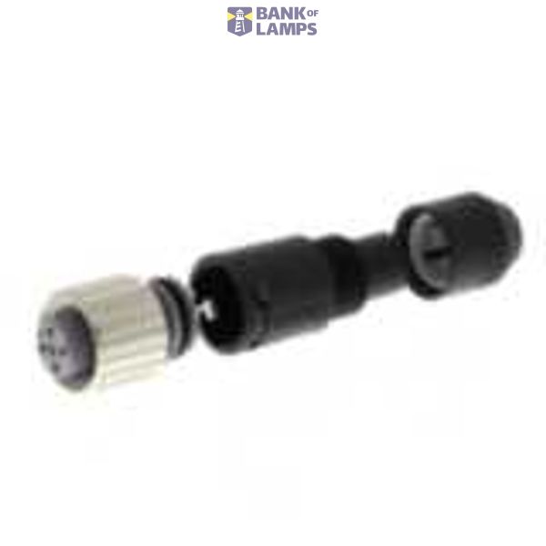 Field assembly connector, M12 straight socket (female), 4-poles, A coded, screw connection, for cable diameters 6-7 mm XS2C0023H image 1