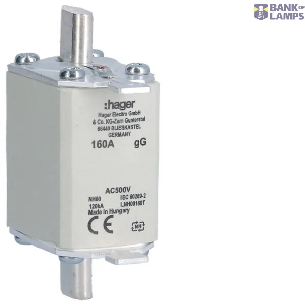 NH Fuse Insert 160A GG, 500VAC LNH00160T image 1