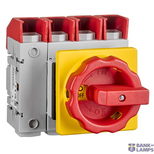 Main emergency stop switch, 4-pole, 4 mounting holes, 125A image 1