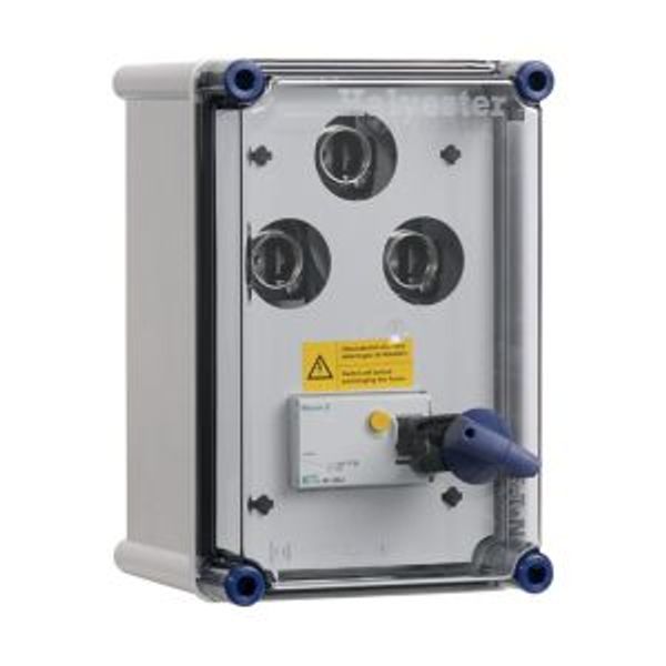 Switch+fuse encl. 40A 4p ALS 30mA + 3xDII image 2