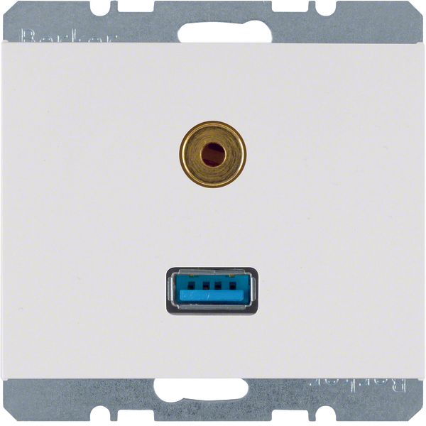 USB/3.5 mm audio soc. out., K.1, p. white glossy image 1