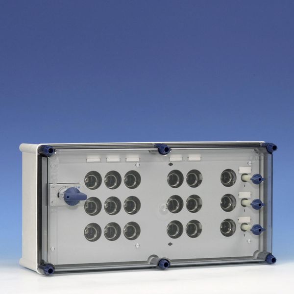 Light+power distribution enclosure 63A 4p 3xDII-5xDII+busbar image 2
