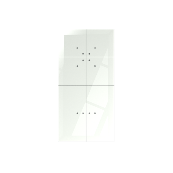 Glass touch panel; 2 modules in configuration - 2+4 touch fields, white; GP-24-W image 1