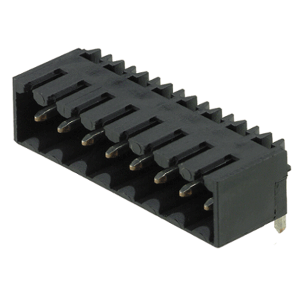 PCB plug-in connector, male header, closed side, THT/THR solder connection, 3.50 mm, Number of poles: 12, 90°, Solder pin length (l): 1.5 mm, tinned, black, Tray image 5