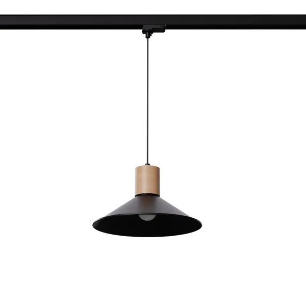HANGING LAMP 3 PHASE JAGA BLACK E27 image 1