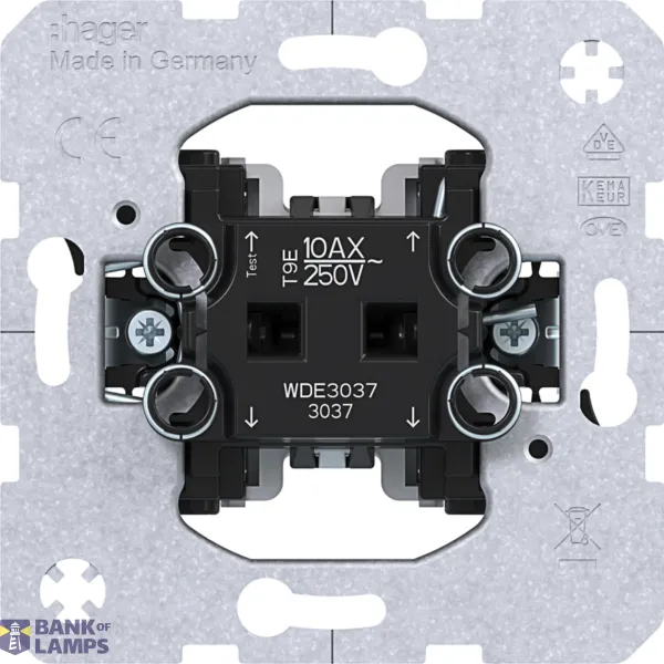 Cross switch, rocker switch insert, flush-mounted, 10A/250V, IP20 image 1