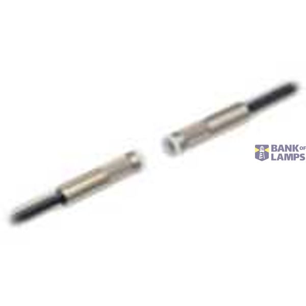 Fiber optic sensor head, through-beam, cylindrical axial, diameter 5 mm, R40 chemical and oil resistant fiber, 2 m cable E32 1571E image 1