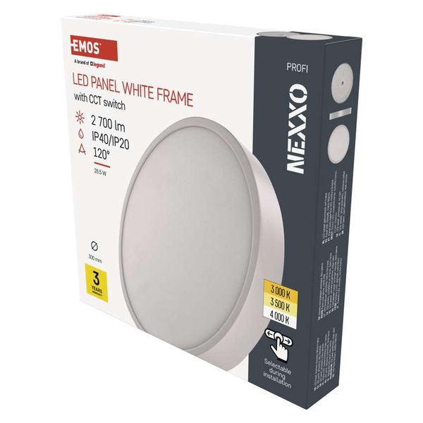 LED surface luminaire NEXXO, round, white, 28.5W, with change CCT image 1