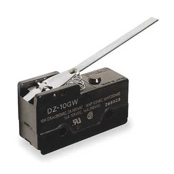 Basic switch, hinge lever, 10 A, DPDT, solder terminals DZ  8001E image 1