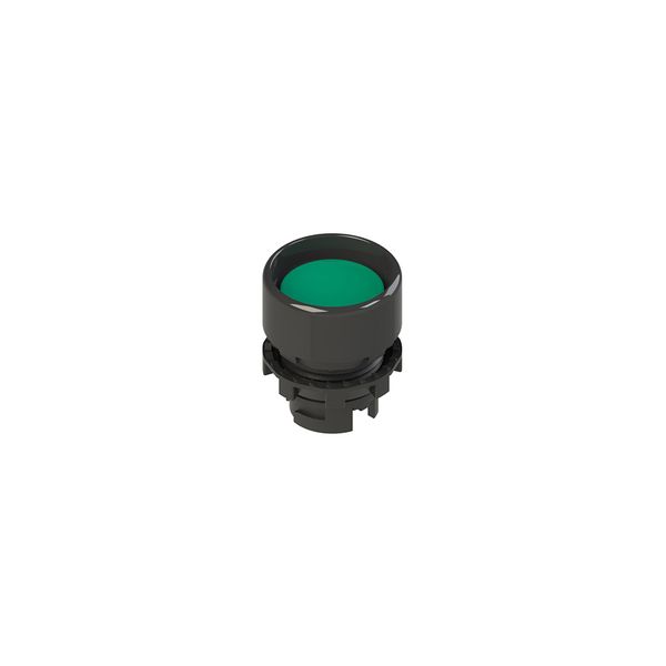 Spring-return green booted pushbutton image 1