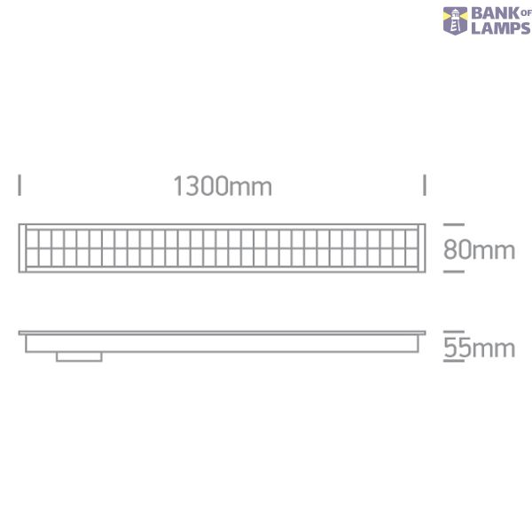 WHITE RECESSED 96pcs SPOTS UGR17 40W CW 1300mm 34deg 230V DARK LIGHT image 3