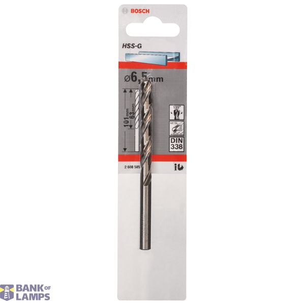 Metal drill bits HSS-G, DIN 338 6,5 x 63 x 101 mm 1 pcs. image 2