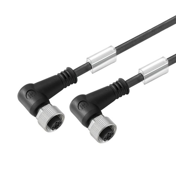 Sensor/actuator line, Connecting line, M12 / M12, Number of poles : 5, 8 m, Socket, angled - socket, angled, Shielded: No, LED: No, Sheath material: PUR, Halogen: No image 1