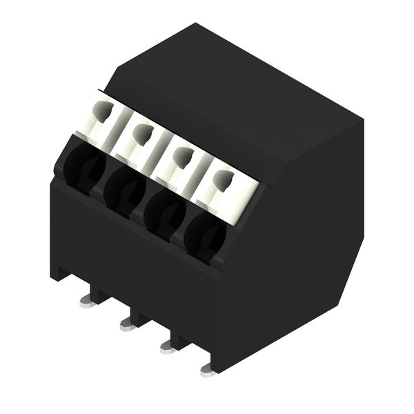 Printed circuit board terminals, 3.50 mm, Number of poles: 4, 135°, black, PUSH IN with actuator, Clamping range, max. : 1.5 mm², Tape image 4