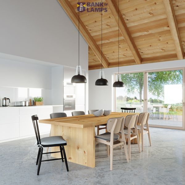 HANGING LAMP CASCO BLACK/WHITE E27 1X60W IP20 image 3