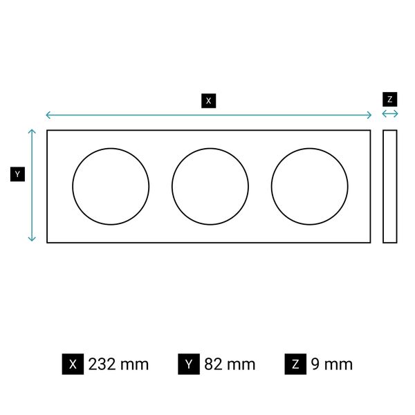 PLATE 3 GANG RELIEFED WHITE image 4