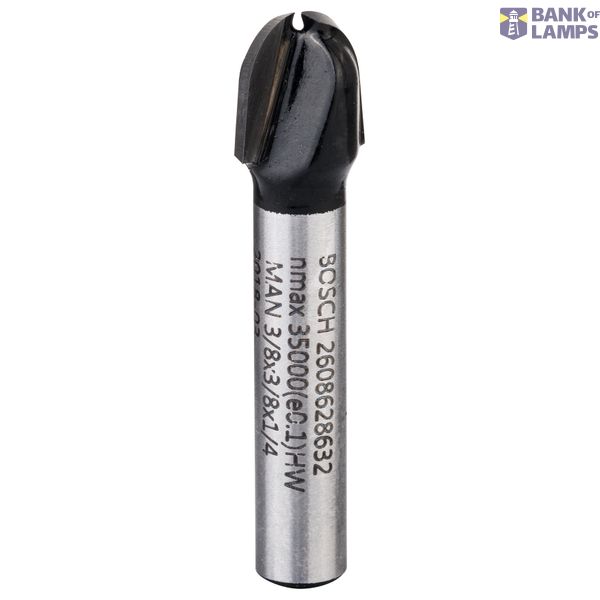 Core box bit, 1/4", R1 4.7 mm, D 9.5 mm, L 9.2 mm, G 45 mm image 1